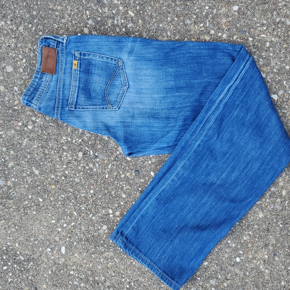 Meltin Pot Mesh Denim Blue Jeans 27 Straight Leg Pants